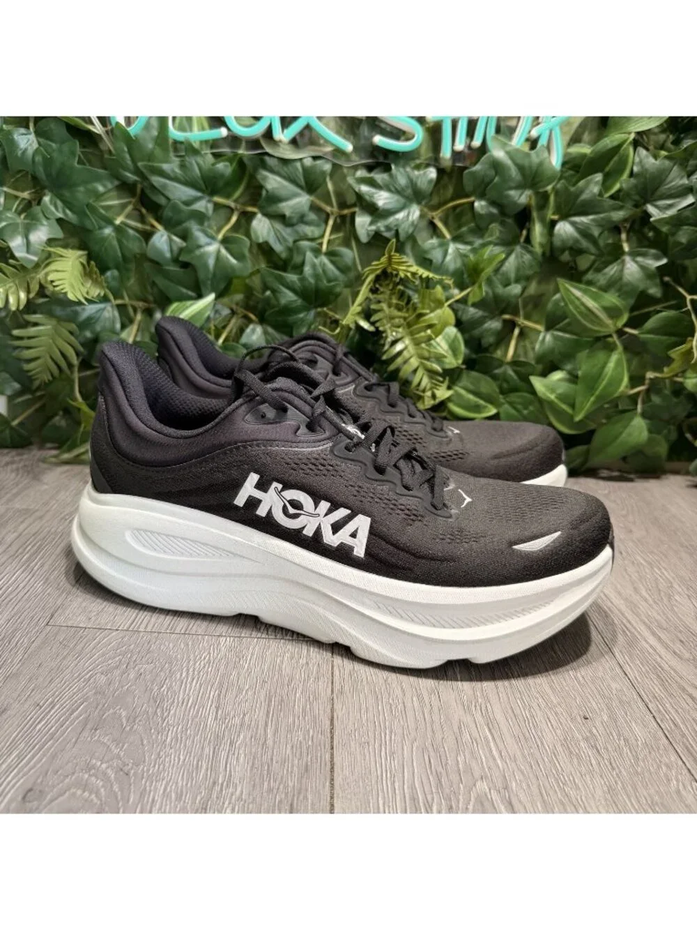 Hoka Bondi 9 Men’s Sz 11.5 2 Black Running Shoes Max Cushion Comfort Sneaker